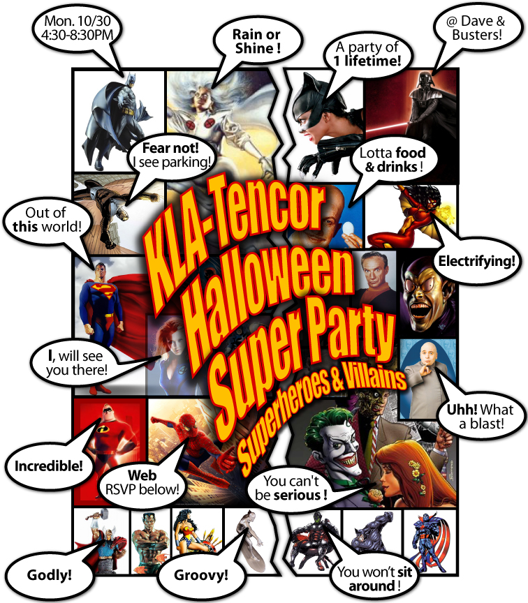 Superheroes & Villains Halloween Comic Page